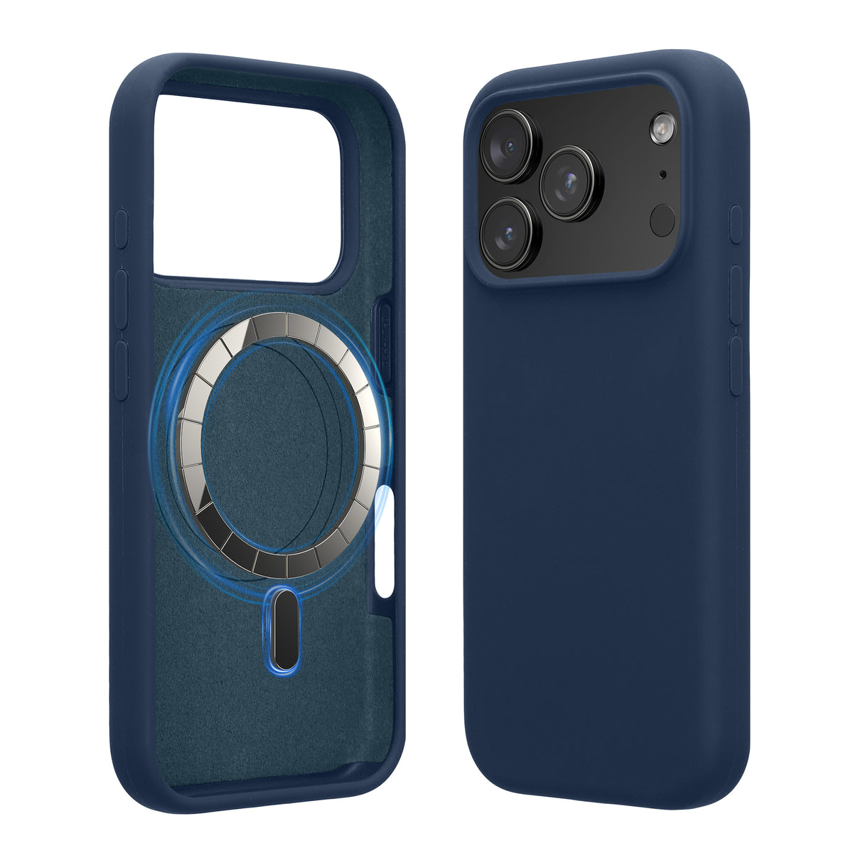 iPhone 18 Pro Max / iPhone 17 Pro Max Silikon Handyhülle mit MagSafe Marineblau