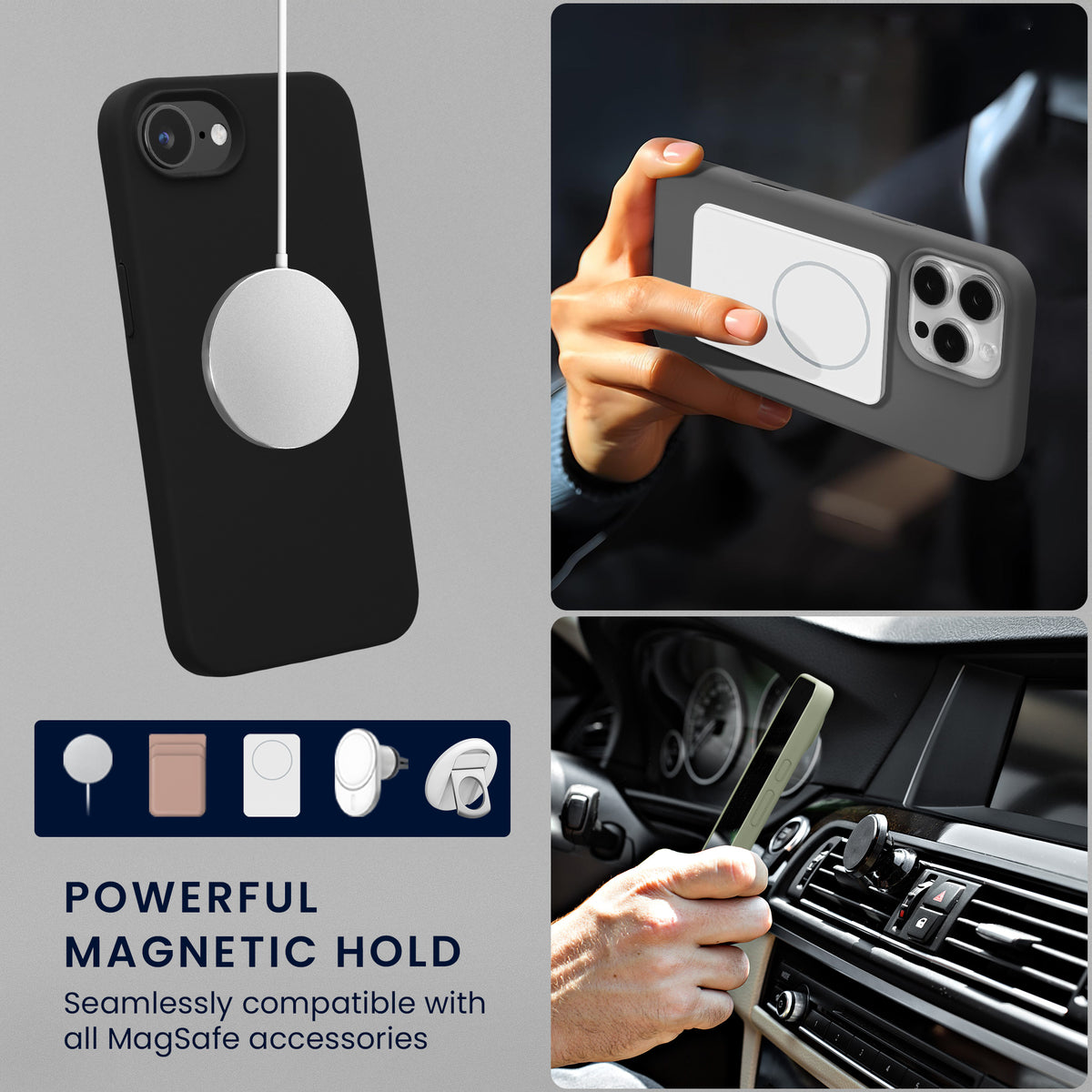 iPhone 17e / iPhone 16e Silikon Handyhülle mit MagSafe KWM0000235T001C