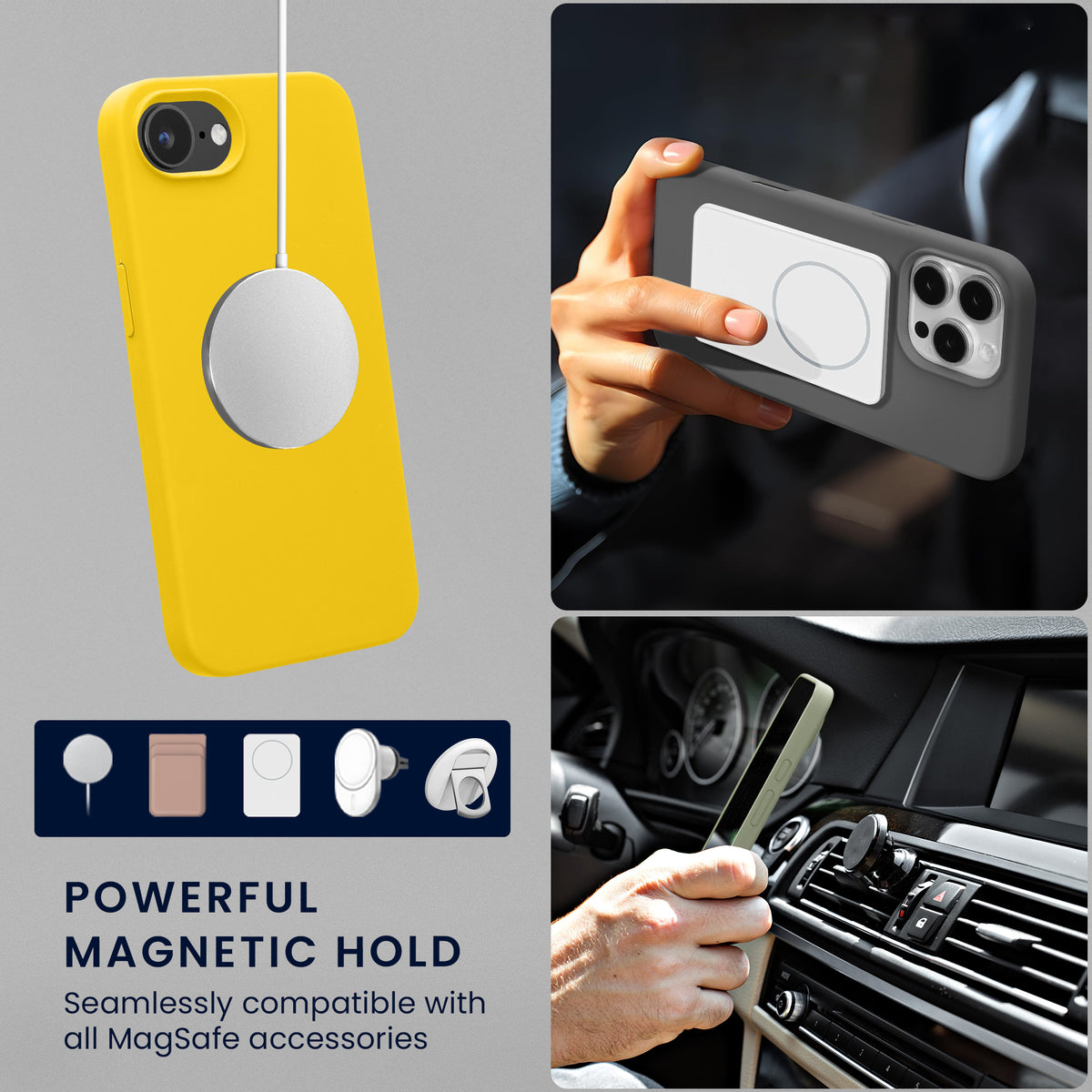 iPhone 17e / iPhone 16e Silikon Handyhülle mit MagSafe KWM0000235T003C