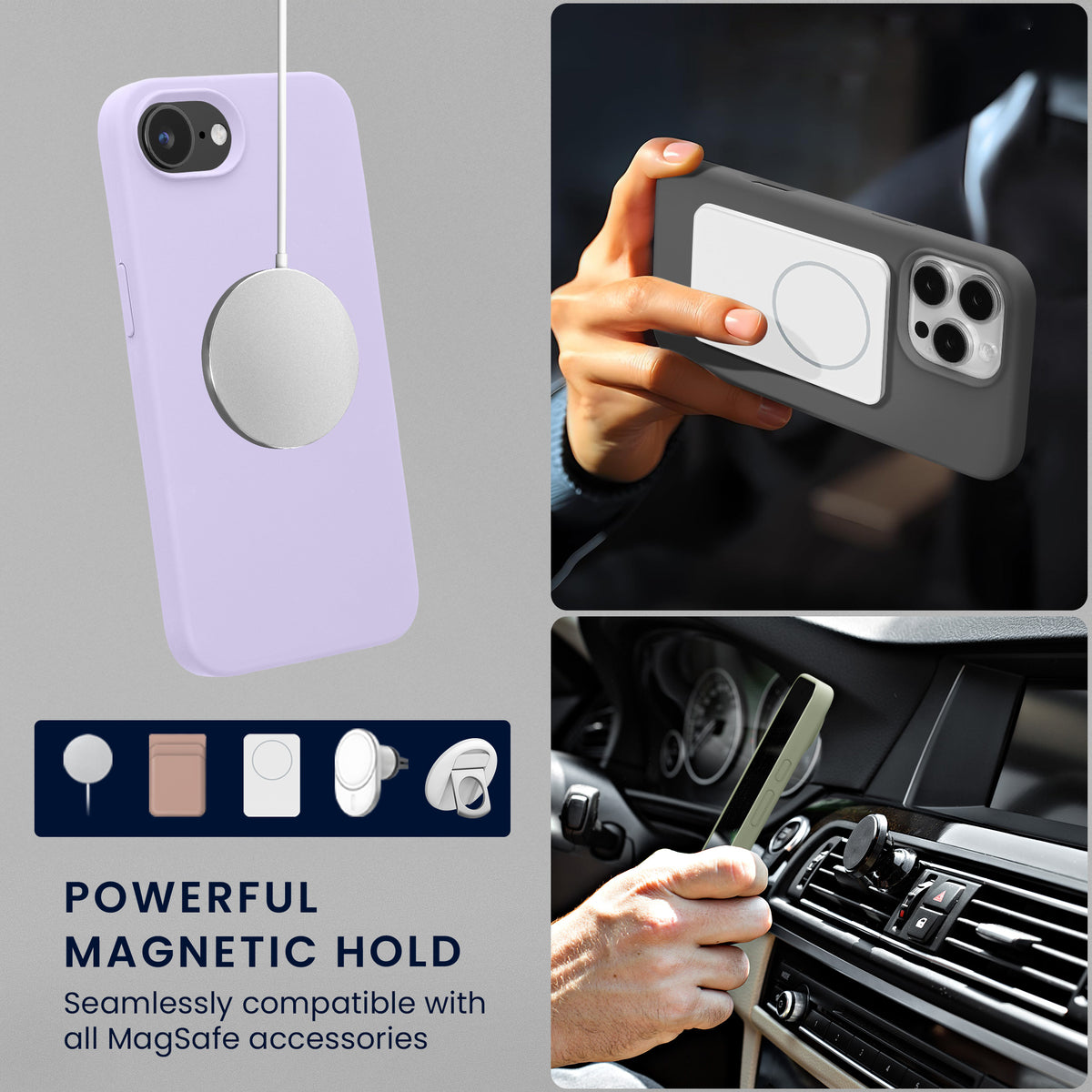 iPhone 17e / iPhone 16e Silikon Handyhülle mit MagSafe KWM0000235T004C