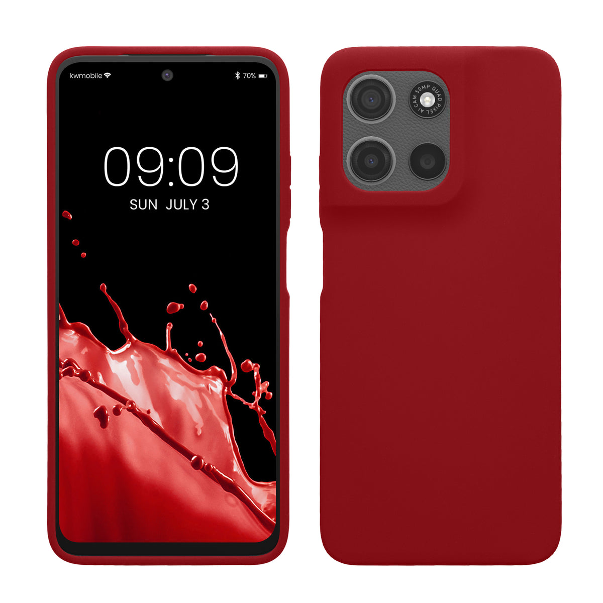 Motorola Moto G15 / G15 Power / G17 / G17 Power Silikon Handyhülle Rhabarber Rot