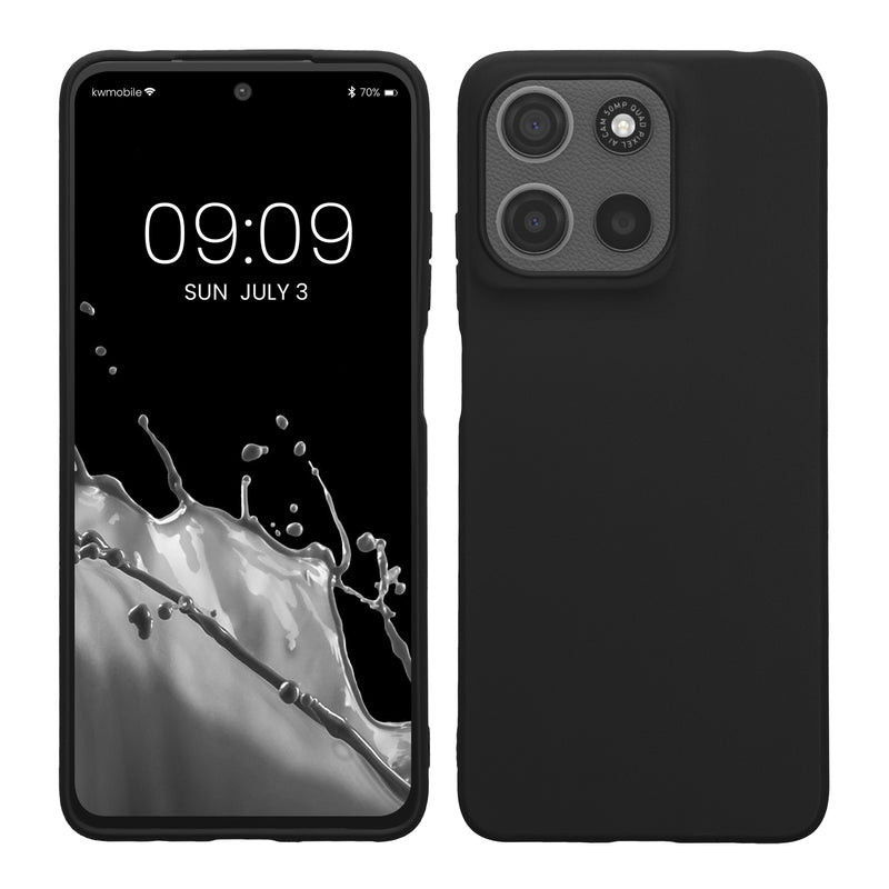 Motorola Moto G15 / G15 Power/ G17 / G17 Power Silikon Handyhülle Schwarz matt