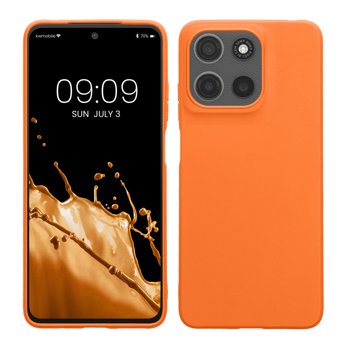 Motorola Moto G15 / G15 Power/ G17 / G17 Power Silikon Handyhülle Fruity Orange
