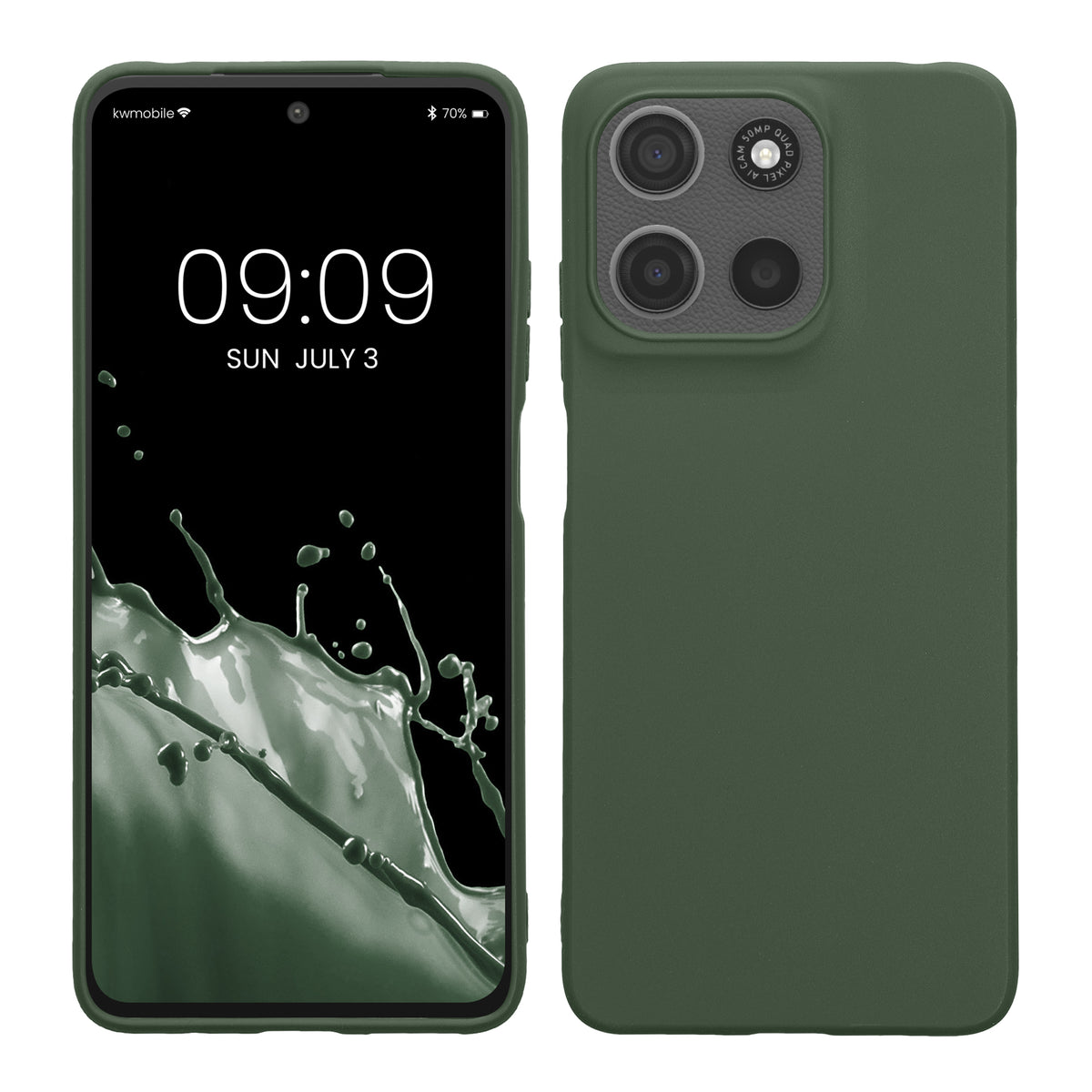 Motorola Moto G15 / G15 Power/ G17 / G17 Power Silikon Handyhülle Dunkelgrün