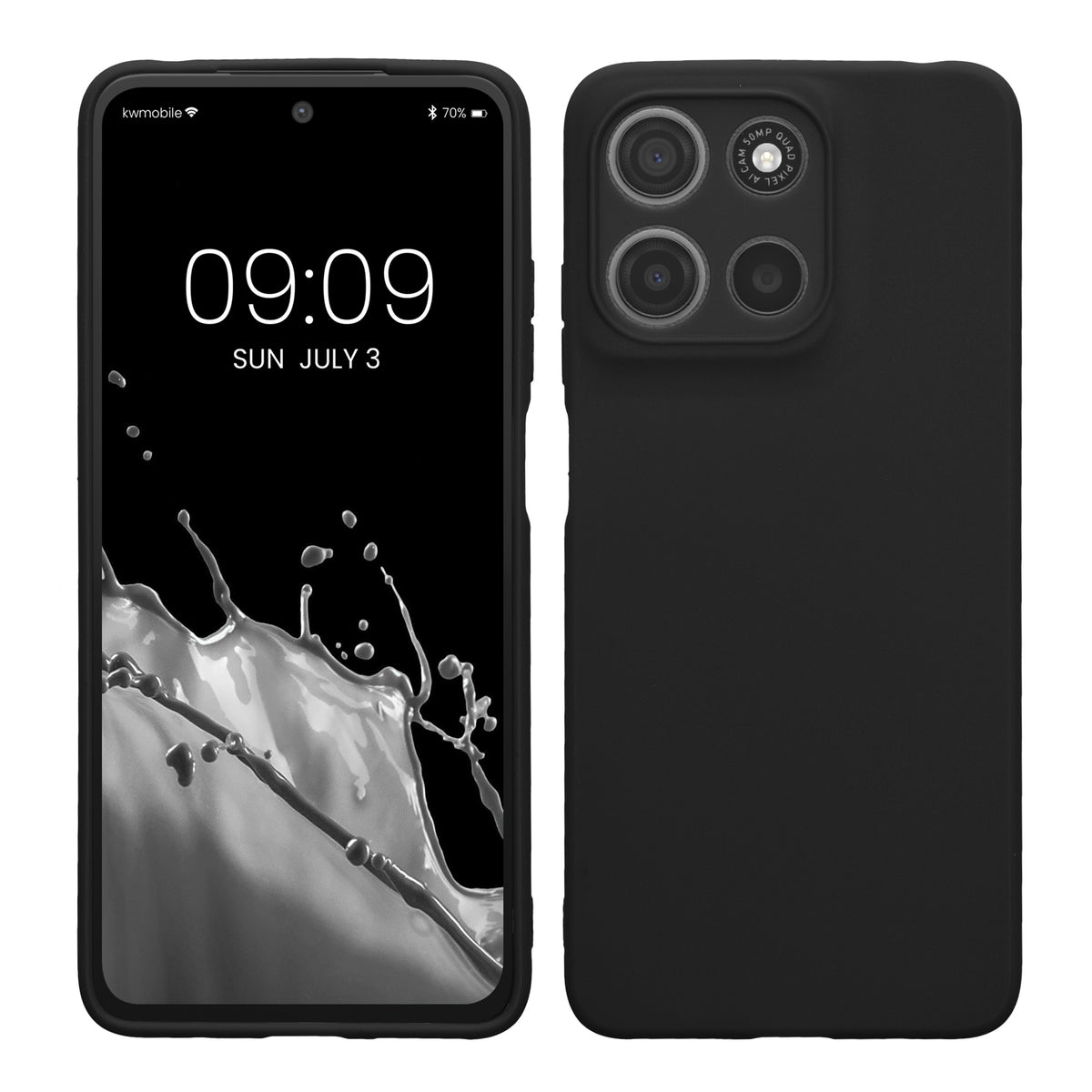 Motorola Moto G15 / G15 Power / G17 / G17 Power Silikon Handyhülle Schwarz matt