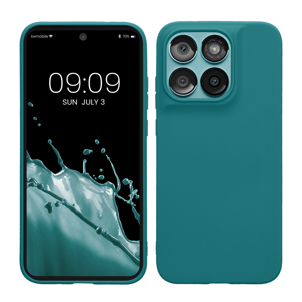 Motorola Moto G67 / G77 / G87 Silikon Handyhülle Petrol