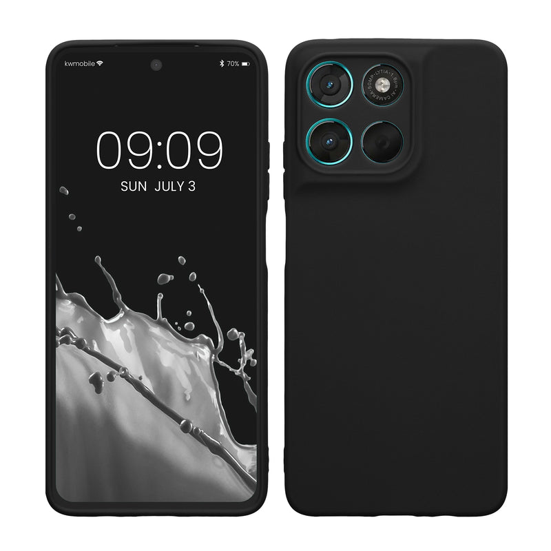 Motorola Moto G57 Power / Moto G67 Power Silikon Handyhülle Schwarz matt