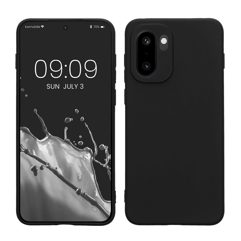 kwmobile Hülle für OnePlus 15R TPU Case - Handyhülle unterstützt kabelloses Laden, flexible Schutzhülle, gummiertes Cover in Schwarz matt Schwarz matt