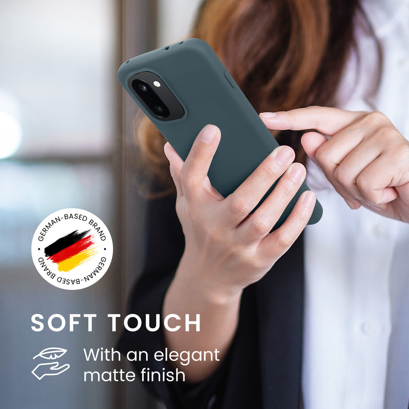 kwmobile Hülle für OnePlus 15R TPU Case - Handyhülle unterstützt kabelloses Laden, flexible Schutzhülle, gummiertes Cover in Dunkler Schiefer Dunkler Schiefer