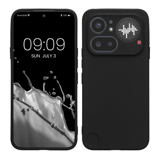 kwmobile Handyhülle für Nothing Phone (4a) Pro Hülle - weiches Handy Silikon Case - Schutzhülle Cover - Schwarz matt Schwarz matt