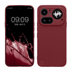 kwmobile Handyhülle für Nothing Phone (4a) Pro Hülle - weiches Handy Silikon Case - Schutzhülle Cover - Bordeaux Violett Bordeaux Violett