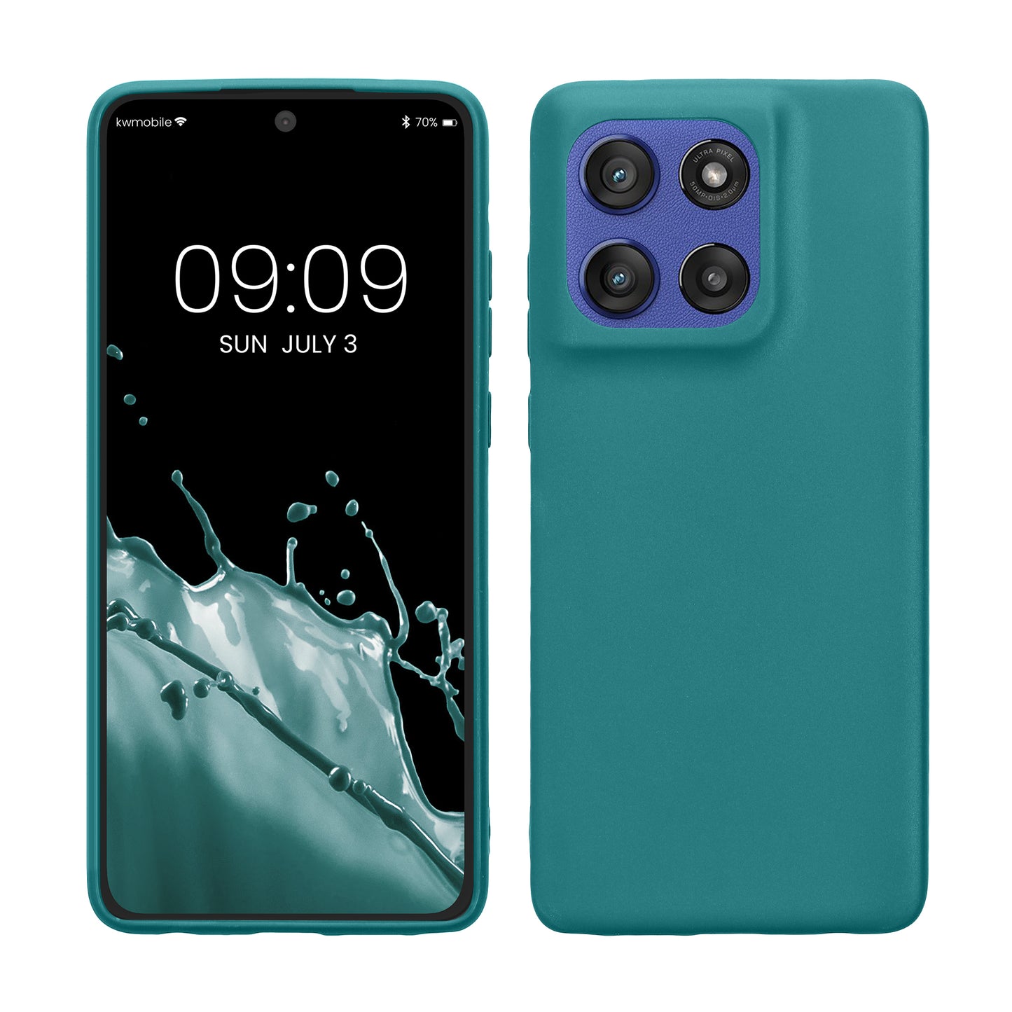 kwmobile Hülle für Motorola Moto G stylus (2025) / (2026) TPU Case - Handyhülle unterstützt kabelloses Laden, flexible Schutzhülle, gummiertes Cover in Petrol matt Petrol matt