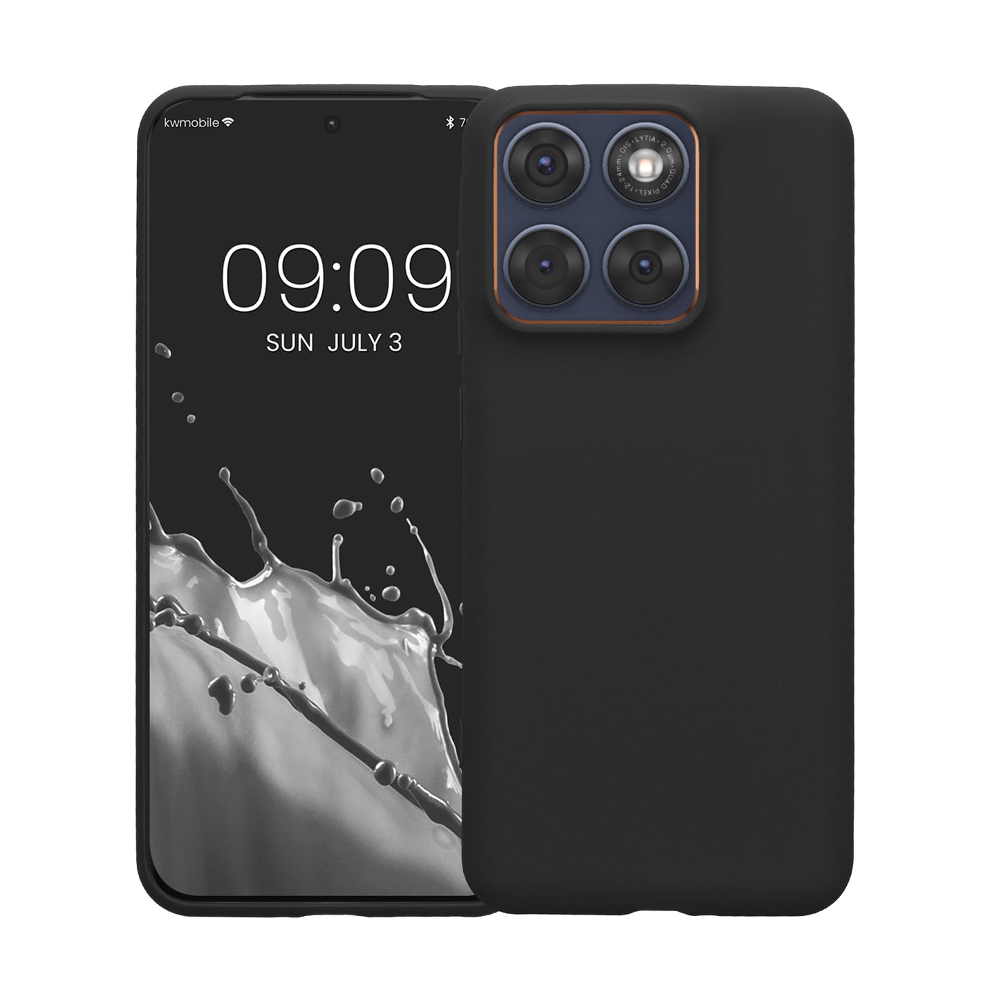kwmobile Hülle für Motorola Edge 70 Fusion / Edge 70 Fusion+ TPU Case - Handyhülle unterstützt kabelloses Laden, flexible Schutzhülle, gummiertes Cover in Schwarz matt Schwarz matt