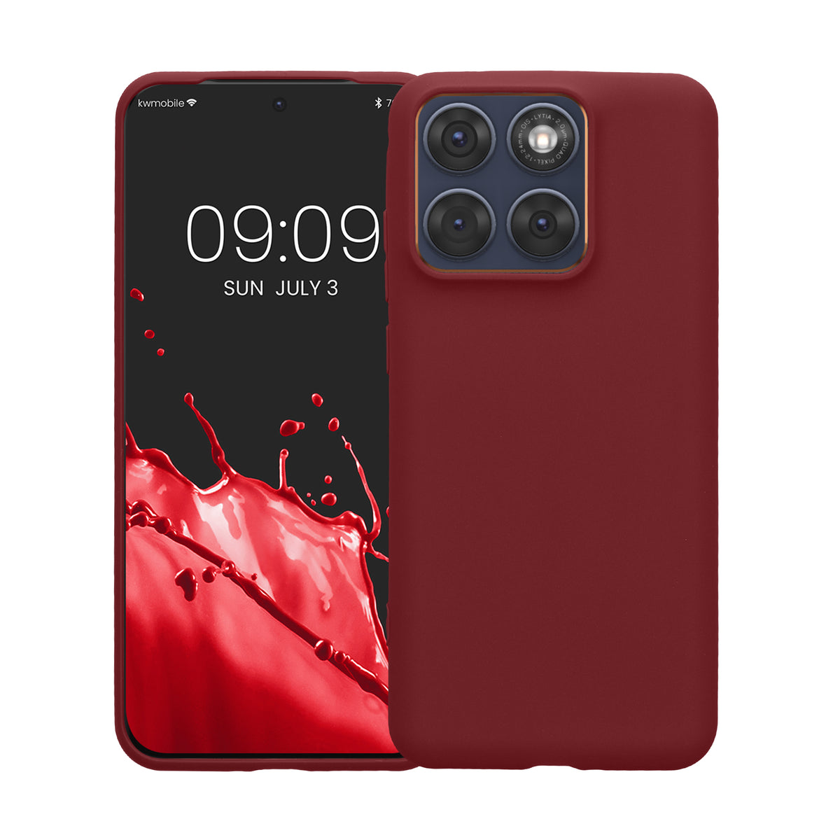 kwmobile Hülle für Motorola Edge 70 Fusion / Edge 70 Fusion+ TPU Case - Handyhülle unterstützt kabelloses Laden, flexible Schutzhülle, gummiertes Cover in Bordeaux Violett Bordeaux Violett