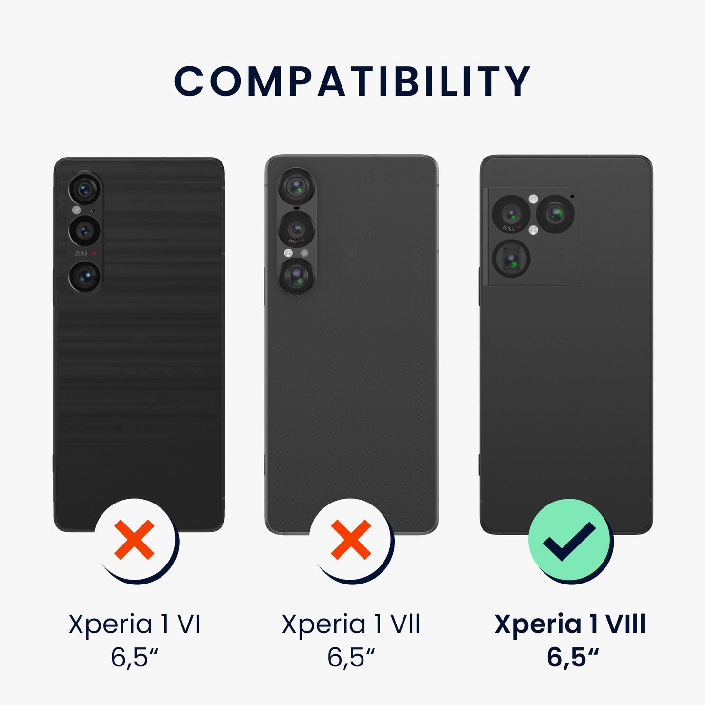 kwmobile Hülle für Sony Xperia 1 VIII TPU Case - Handyhülle unterstützt kabelloses Laden, flexible Schutzhülle, gummiertes Cover in Petrol matt Petrol matt