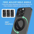 kwmobile Handy Ring Halter für Magsafe Ring Holder - Silikon Magnet Fingerhalter für Smartphone - Magnetring Handy - kompatibel mit MagSafe - Schwarz Schwarz