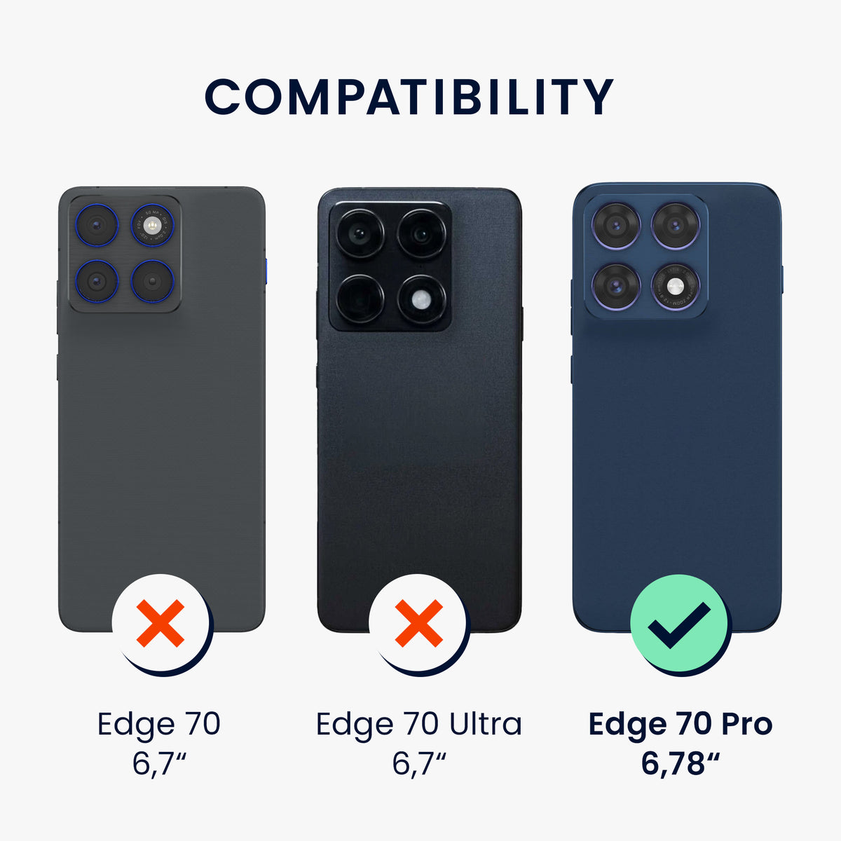 kwmobile Hülle für Motorola Edge 70 Pro TPU Case - Handyhülle unterstützt kabelloses Laden, flexible Schutzhülle, gummiertes Cover in Schwarz matt Schwarz matt