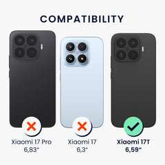 kwmobile Handyhülle für Xiaomi 17T Hülle - weiche Silikon Case metallisch schimmernd - Schutzhülle Cover - Metallic Karibikblau Metallic Karibikblau