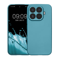kwmobile Handyhülle für Xiaomi 17T Hülle - weiche Silikon Case metallisch schimmernd - Schutzhülle Cover - Metallic Karibikblau Metallic Karibikblau