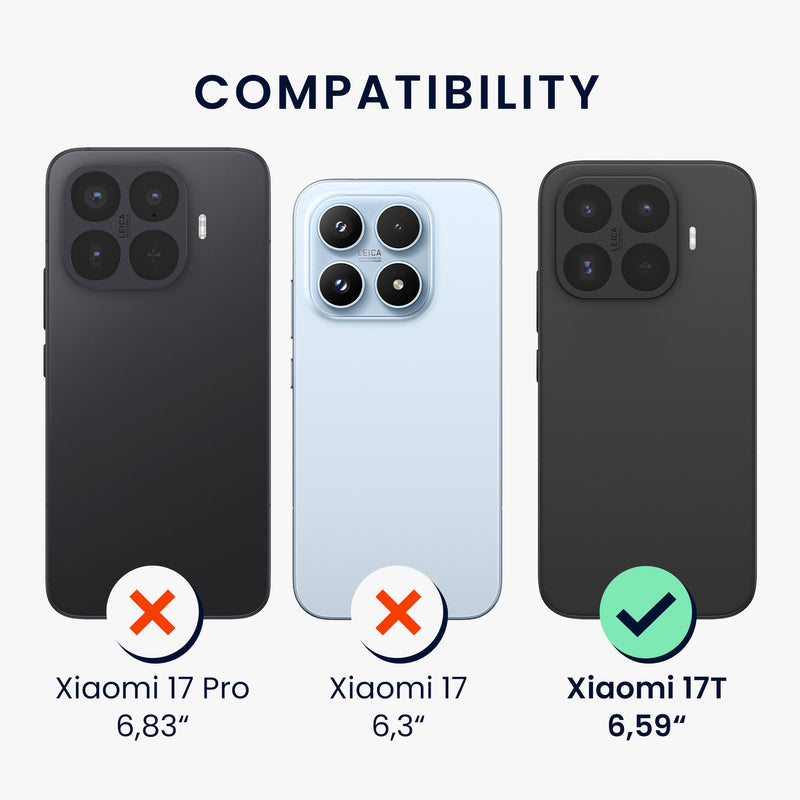 kwmobile Handyhülle für Xiaomi 17T Hülle Holz - Case mit TPU Bumper - Stoßfestes Hardcase - Schutzhülle Cover in Dunkelbraun Dunkelbraun