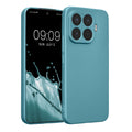 kwmobile Handyhülle für Xiaomi 17T Pro Hülle - weiche Silikon Case metallisch schimmernd - Schutzhülle Cover - Metallic Karibikblau Metallic Karibikblau