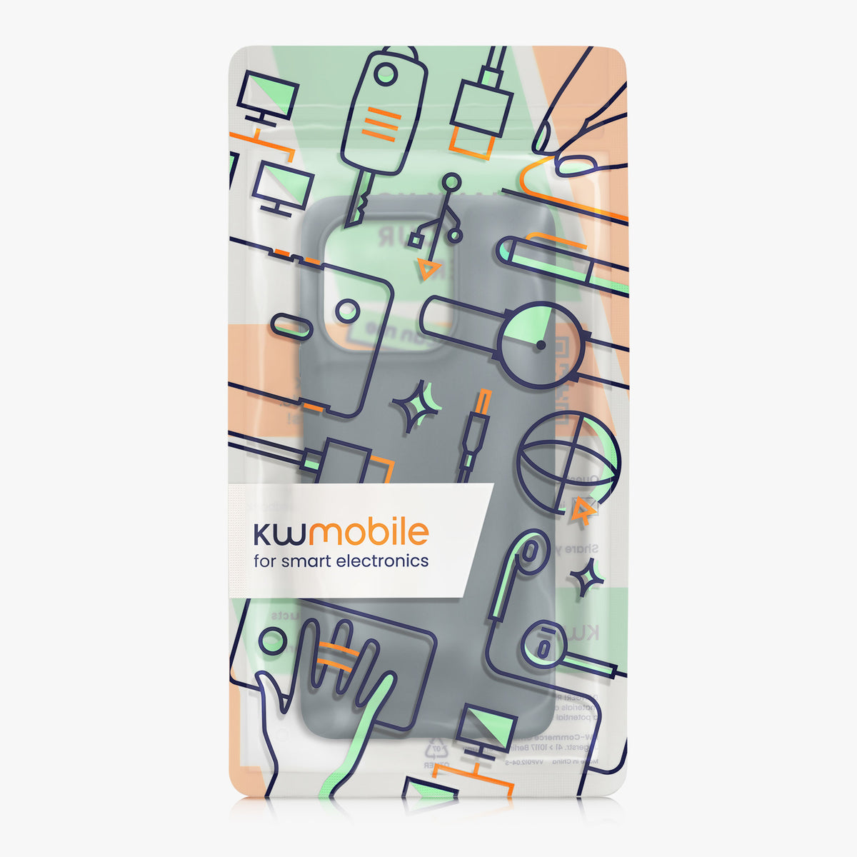 kwmobile Hülle für Motorola Moto G37 Power TPU Case - Handyhülle unterstützt kabelloses Laden, flexible Schutzhülle, gummiertes Cover in Dunkler Schiefer Dunkler Schiefer