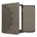 kwmobile Schutzhülle für Pocketbook InkPad 4 / Color 3 / Color 2 / Vivlio InkPad 4 / InkPad Color 3 Hülle - eReader Case aus Kunstleder mit Auto Sleep Funktion - Aufgehende Sonne mit Grau Grau  [dsg02]