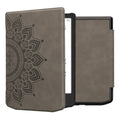 kwmobile Schutzhülle für Pocketbook Verse / Verse Lite / Verse Pro / Color / Vivlio Light/Light HD Hülle - eReader Case aus Kunstleder mit Auto Sleep Funktion - Aufgehende Sonne mit Grau Grau  [dsg02]