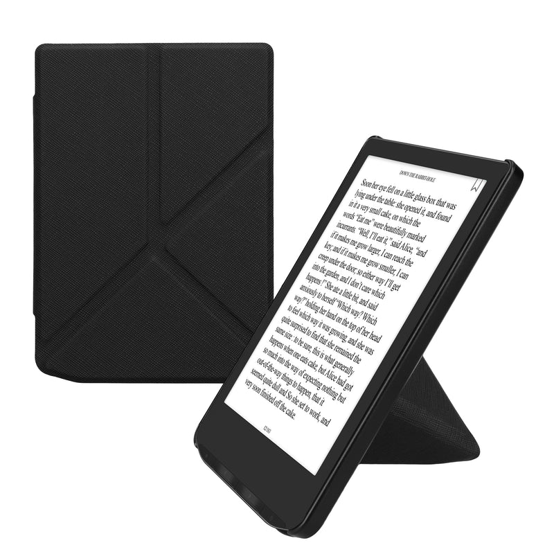 kwmobile Schutzhülle für Pocketbook Verse / Verse Lite / Verse Pro / Color / Vivlio Light/Light HD Hülle - Kunstleder Case - eReader Klapphülle mit Auto Sleep Funktion - Cover mit Ständer - Schwarz Schwarz  