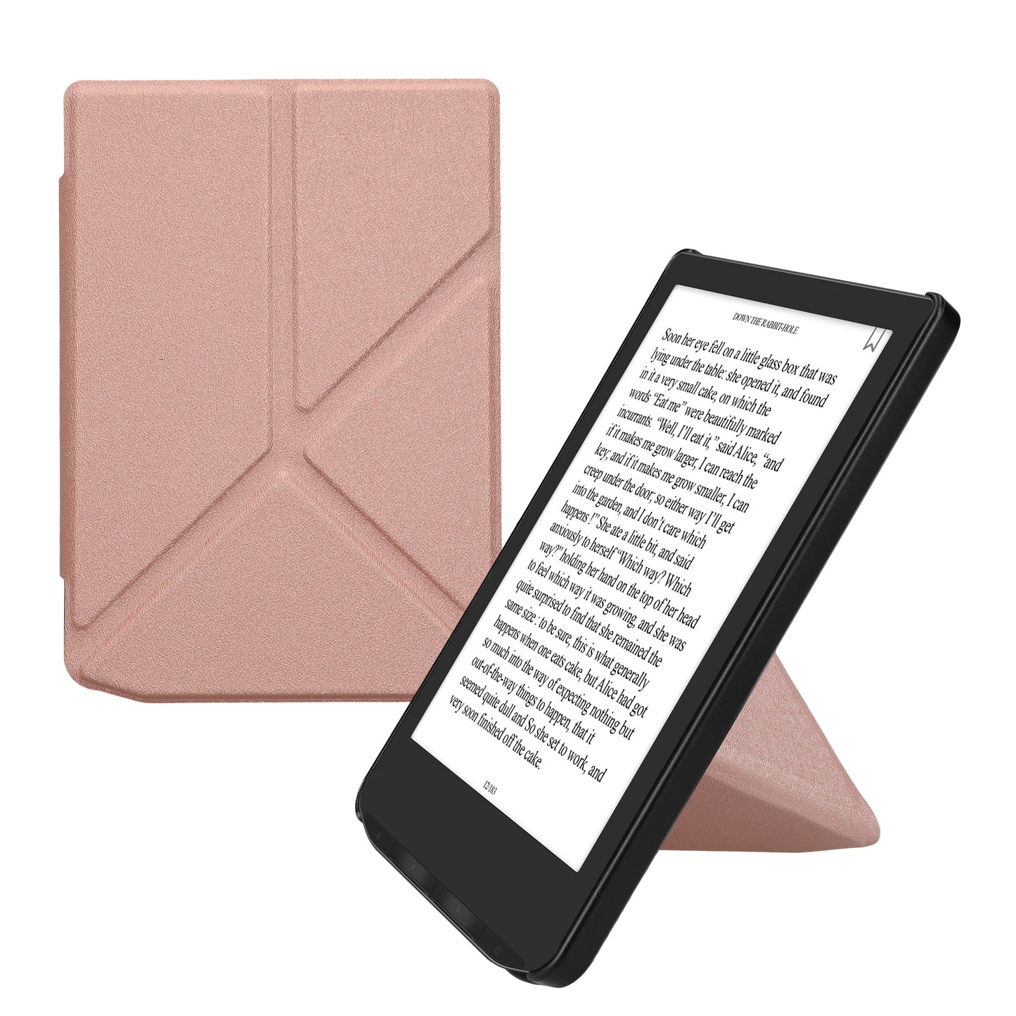 kwmobile Schutzhülle für Pocketbook Verse / Verse Lite / Verse Pro / Color / Vivlio Light/Light HD Hülle - Kunstleder Case - eReader Klapphülle mit Auto Sleep Funktion - Cover mit Ständer - Rosegold Rosegold  