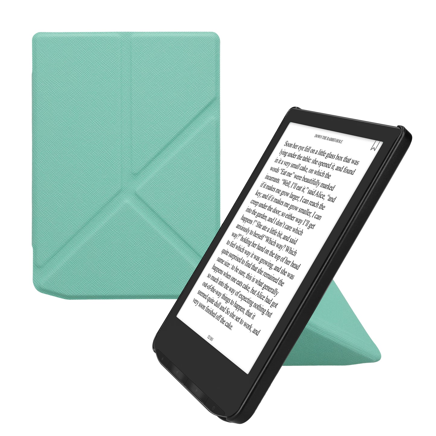 kwmobile Schutzhülle für Pocketbook Verse / Verse Lite / Verse Pro / Color / Vivlio Light/Light HD Hülle - Kunstleder Case - eReader Klapphülle mit Auto Sleep Funktion - Cover mit Ständer - Mintgrün Mintgrün  