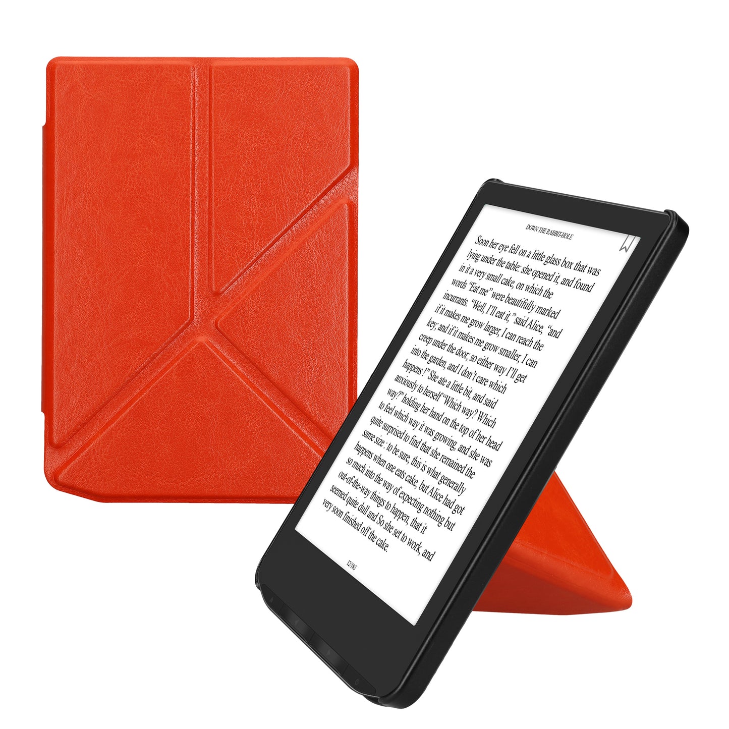 kwmobile Schutzhülle für Pocketbook Verse / Verse Lite / Verse Pro / Color / Vivlio Light/Light HD Hülle - Kunstleder Case - eReader Klapphülle mit Auto Sleep Funktion - Cover mit Ständer - Orange Orange  