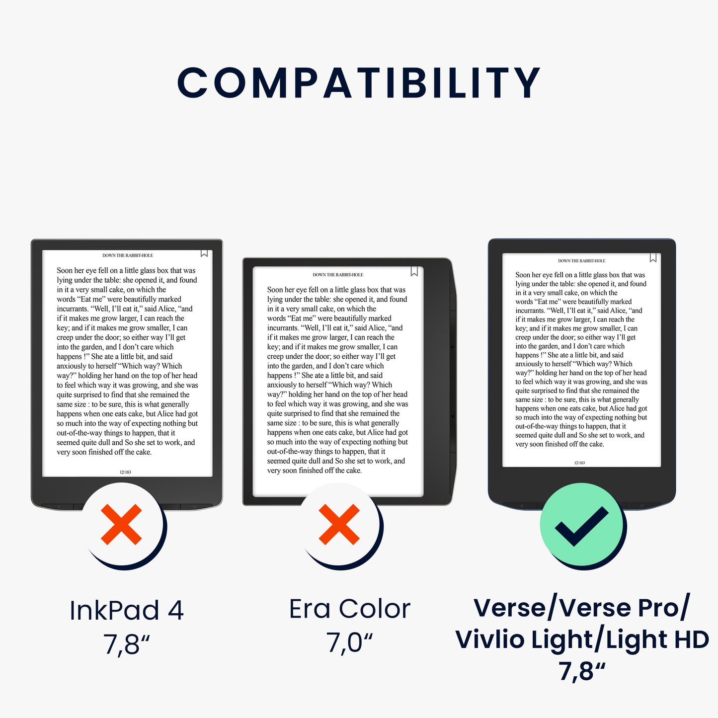 kwmobile Schutzhülle für Pocketbook Verse / Verse Lite / Verse Pro / Color / Vivlio Light/Light HD Hülle - eReader Flip