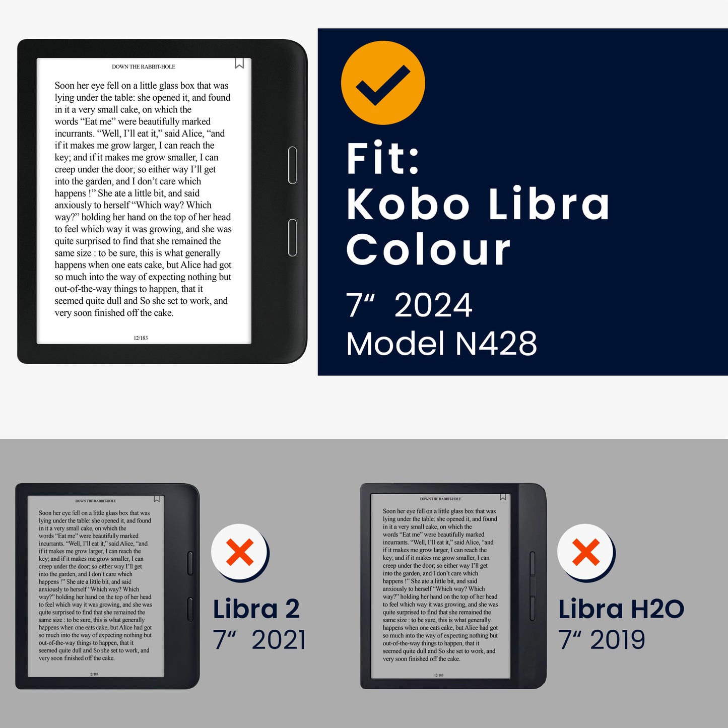 kwmobile Schutzhülle für Kobo Kobo Libra Colour / Tolino Vision Color Hülle - Kunstleder Case - eReader Klapphülle