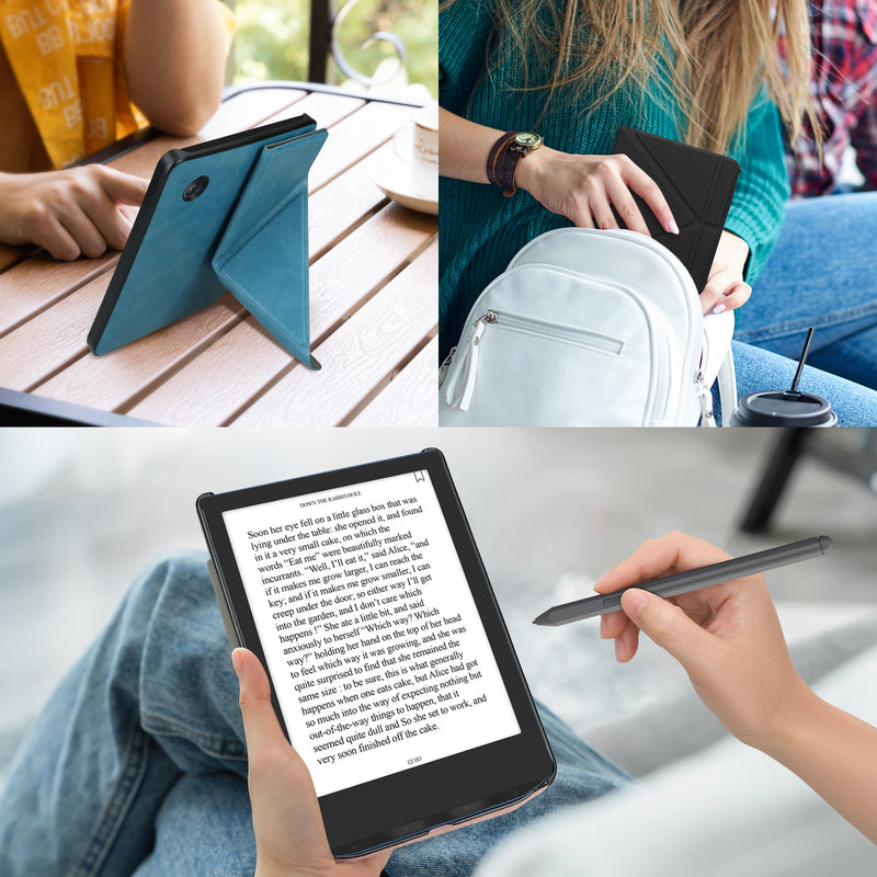 kwmobile Schutzhülle für Kobo Kobo Libra Colour / Tolino Vision Color Hülle - Kunstleder Case - eReader Klapphülle