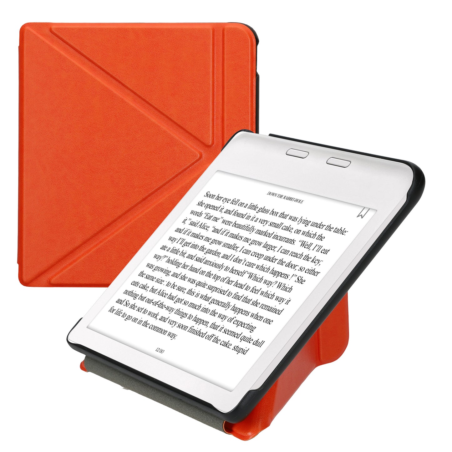 kwmobile Schutzhülle für Kobo Kobo Libra Colour / Tolino Vision Color Hülle - Kunstleder Case - eReader Klapphülle mit Auto Sleep Funktion - Cover mit Ständer - Fruity Orange Fruity Orange  