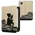 eReader Flip Case für Kobo Clara BW / Clara Colour / Tolino Shine (5) / Shine Color mit Auto-Sleep Lesendes Mädchen