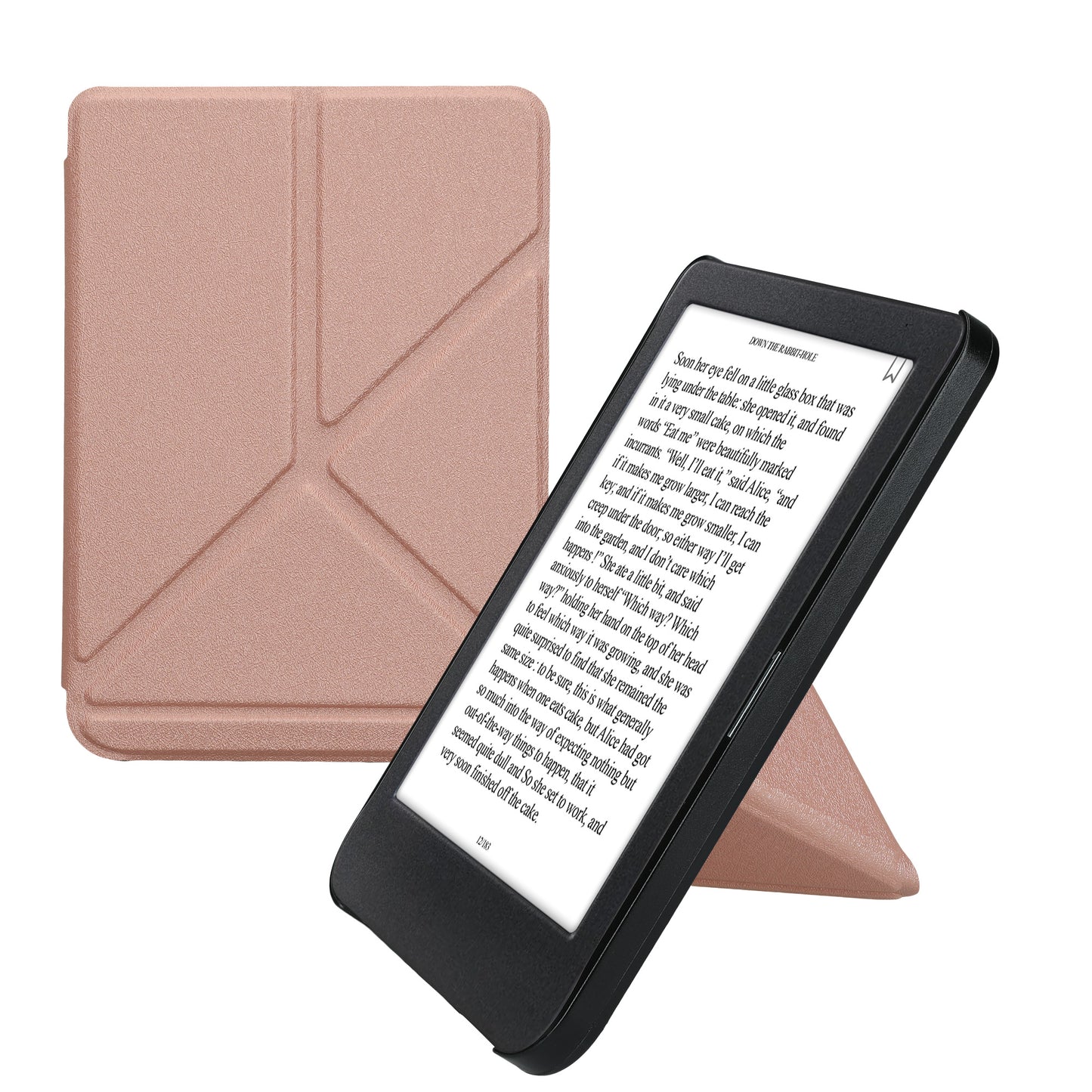 kwmobile Schutzhülle für Kobo Clara BW / Clara Colour / Tolino Shine (5) / Shine Color Hülle - Kunstleder Case - eReader Klapphülle mit Auto Sleep Funktion - Cover mit Ständer - Rosegold Rosegold  