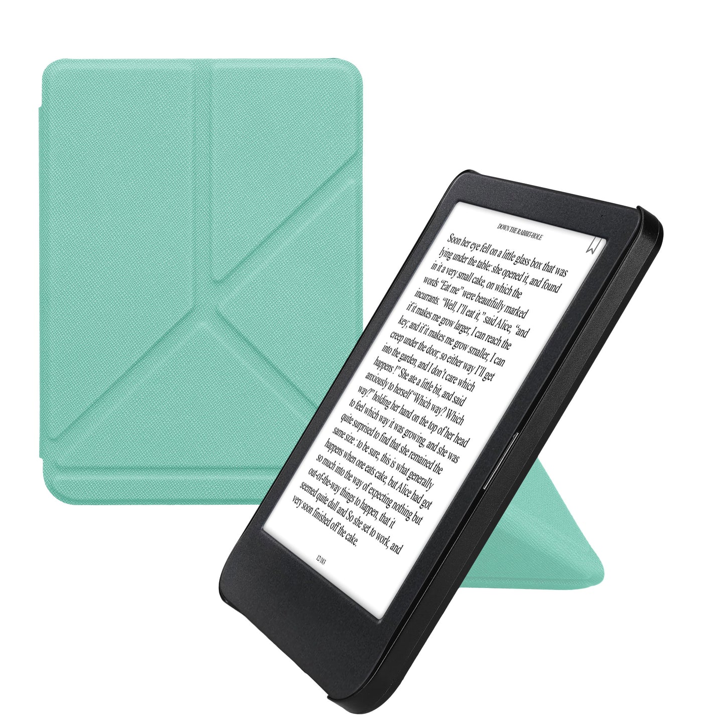 kwmobile Schutzhülle für Kobo Clara BW / Clara Colour / Tolino Shine (5) / Shine Color Hülle - Kunstleder Case - eReader Klapphülle mit Auto Sleep Funktion - Cover mit Ständer - Mintgrün Mintgrün  
