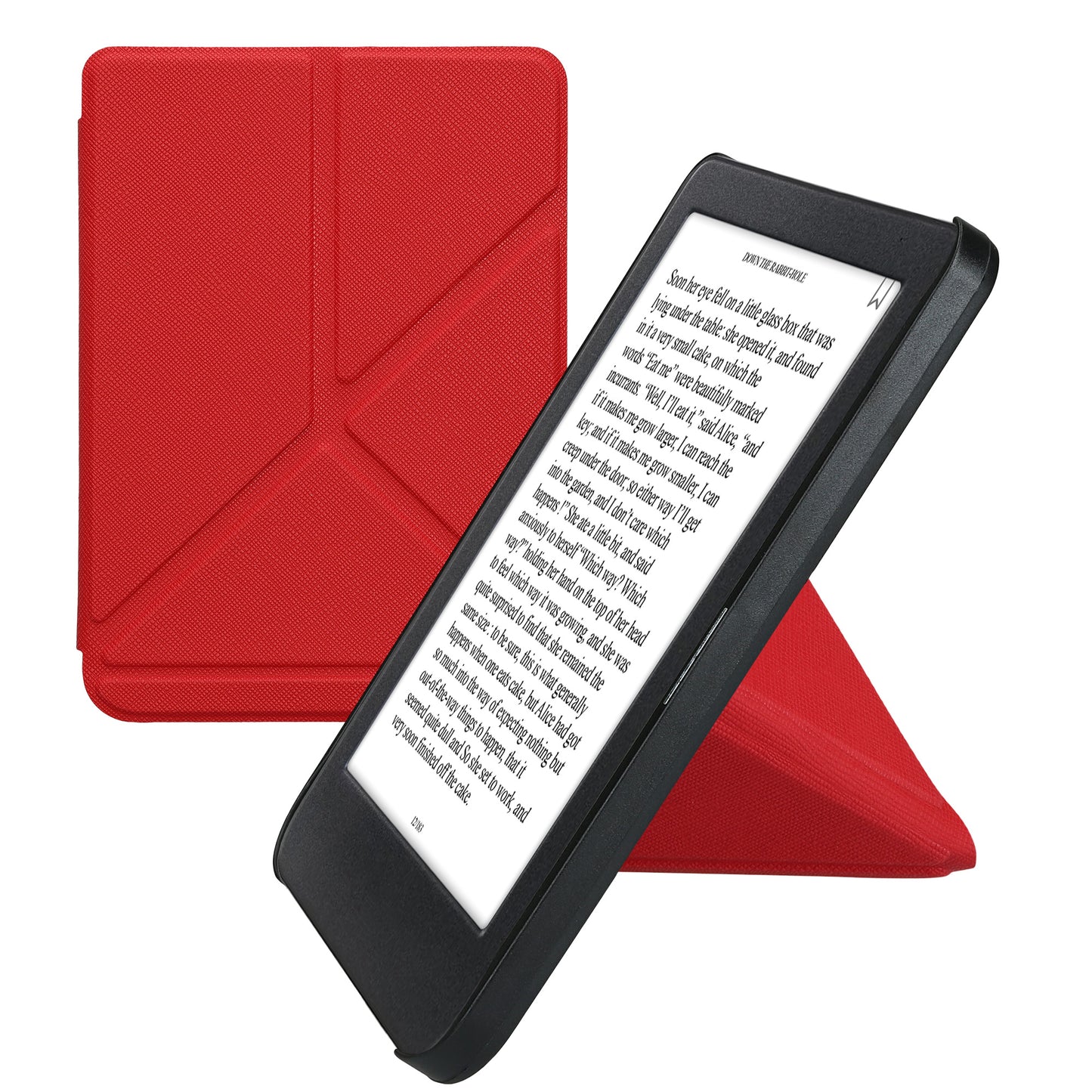 kwmobile Schutzhülle für Kobo Clara BW / Clara Colour / Tolino Shine (5) / Shine Color Hülle - Kunstleder Case - eReader Klapphülle mit Auto Sleep Funktion - Cover mit Ständer - Dunkelrot Dunkelrot  