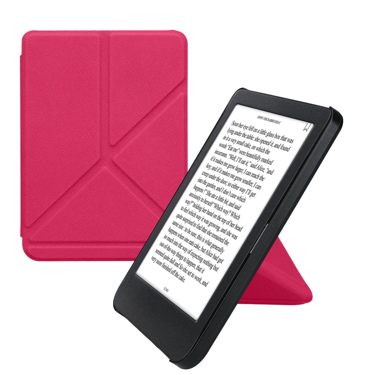 kwmobile Schutzhülle für Kobo Clara BW / Clara Colour / Tolino Shine (5) / Shine Color Hülle - Kunstleder Case - eReader Klapphülle mit Auto Sleep Funktion - Cover mit Ständer - Neon Pink Neon Pink  