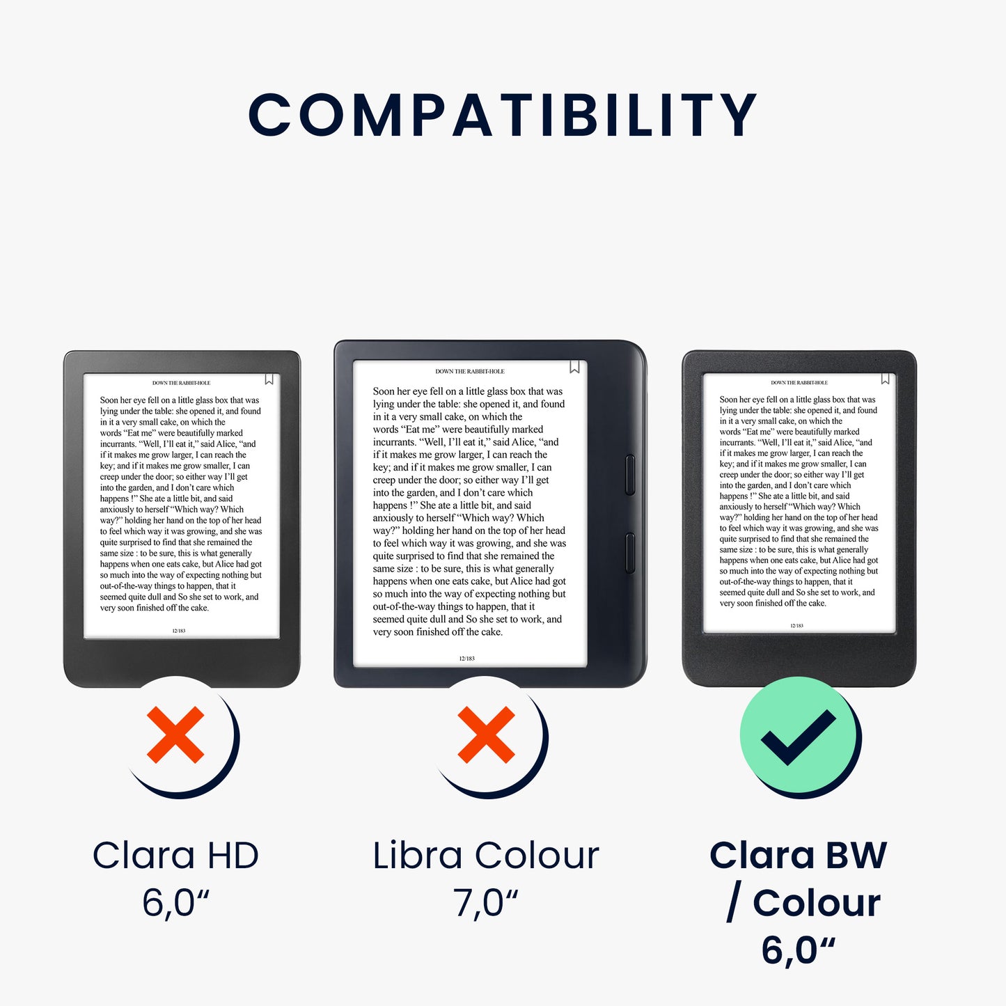 kwmobile Schutzhülle für Kobo Clara BW / Clara Colour / Tolino Shine (5) / Shine Color Hülle - eReader Case