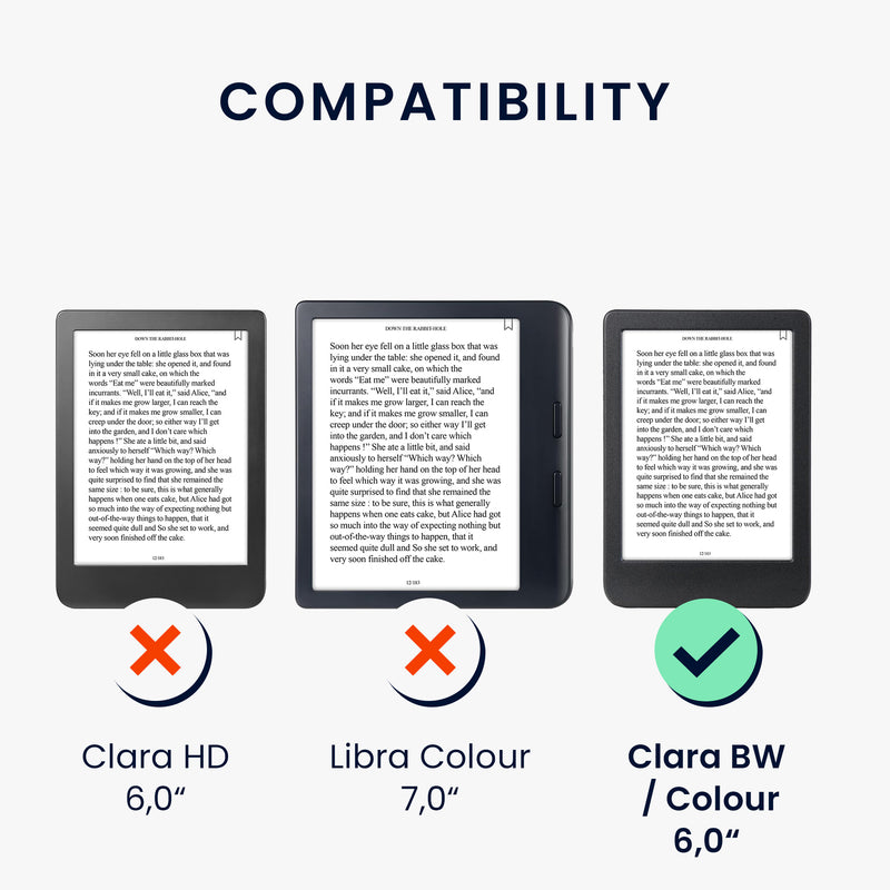 kwmobile Schutzhülle für Kobo Clara BW / Clara Colour / Tolino Shine (5) / Shine Color Hülle - eReader Case