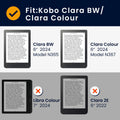 kwmobile Schutzhülle für Kobo Clara BW / Clara Colour / Tolino Shine (5) / Shine Color Hülle - eReader Flip Case