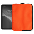 kwmobile Schutzhülle aus Canvas kompatibel mit 12,4"-12,9" Tablet Hülle - Canvashülle für Tablet mit Reißverschluss - Orange Orange  
