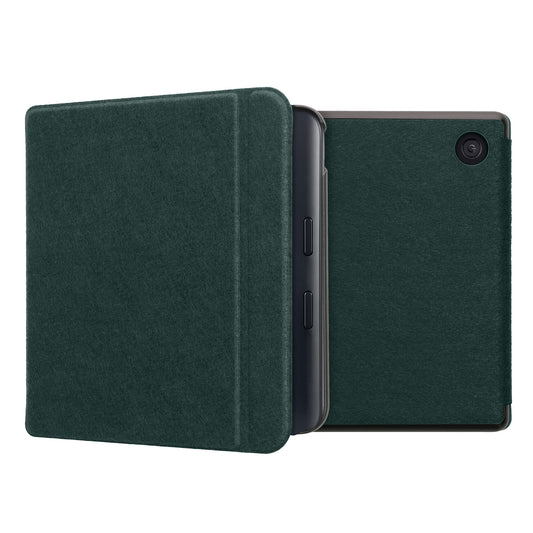 kwmobile Hülle kompatibel mit Kobo Kobo Libra Colour / Tolino Vision Color - Filz Stoff eReader Schutzhülle Cover Case - Petrol Petrol  