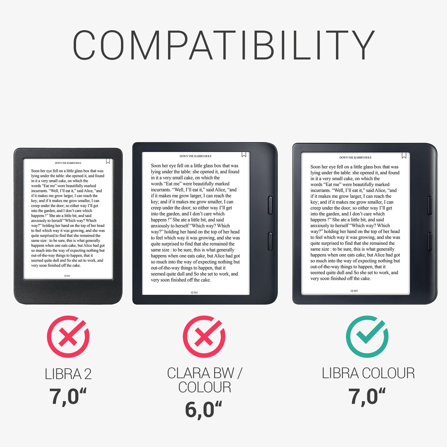 kwmobile Hülle kompatibel mit Kobo Kobo Libra Colour / Tolino Vision Color - eReader Schutzhülle Cover Case