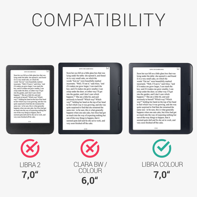 kwmobile Hülle kompatibel mit Kobo Kobo Libra Colour / Tolino Vision Color - eReader Schutzhülle Cover Case