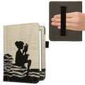Kobo Clara BW / Clara Colour / Tolino Shine (5) / Shine Color Kunstleder eReader Klapphülle mit Handschlaufe mit Vorderfach Schwarz