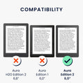 kwmobile Kunstleder eReader Schutzhülle für Kobo Aura Edition 2 Hülle - Falt Cover für E-Reader in Schwarz Mehrfarbig - Travel Schriftzug Schwarz Travel Weltkarte